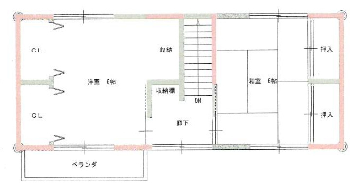 「内外装全面リフォーム」高知市春野町南ヶ丘9丁目　中古一戸建てのその他|2階間取り図