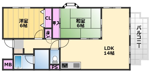 【間取り】 | グリーングラス久米田