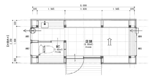 大津市本宮２丁目の店舗事務所の間取り