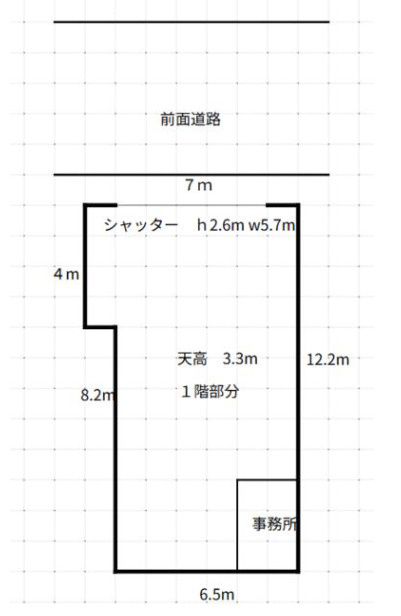 大田区南六郷２丁目の倉庫の間取り