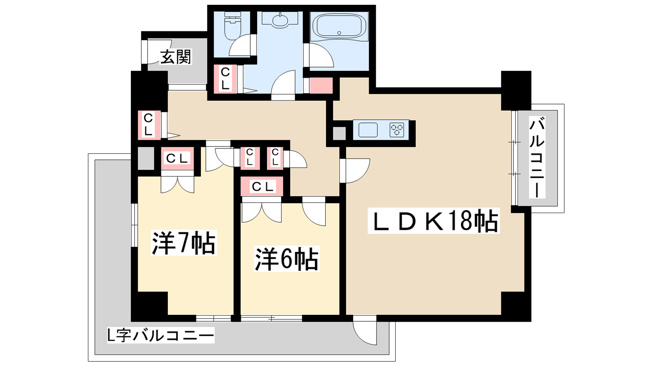 【間取り】 | ザ・グランドビューオオサカ