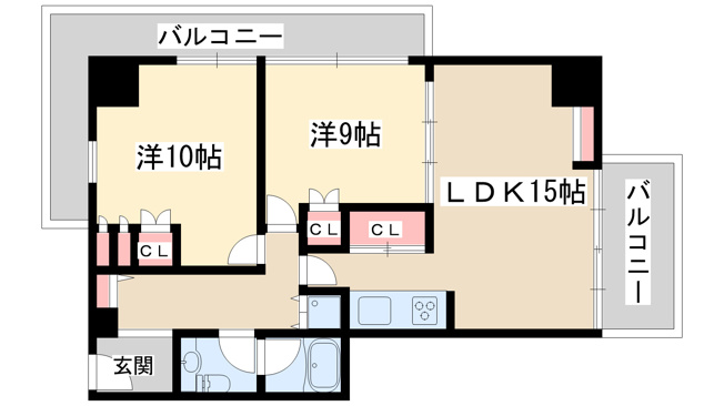 【間取り】 | ザ・グランドビューオオサカ