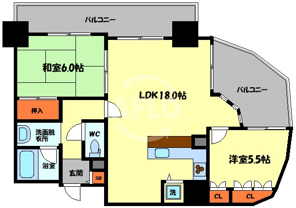 フェルザ住之江公園　住吉川小学校区の間取り|フェルザ住之江公園　間取り