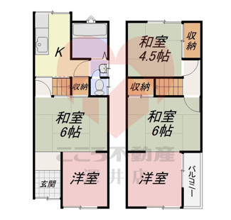 【間取り】 | 和泉市富秋町２丁目貸家