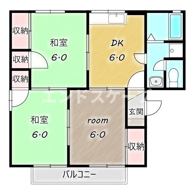 クレベールハイムの間取り|高崎、前橋のお部屋探しはエンドスケープまで！お客様の理想お聞かせ下さい♪