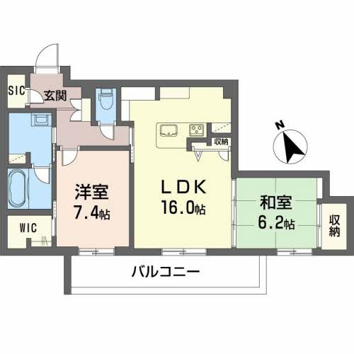 福岡市中央区笹丘３丁目の賃貸マンションの間取り|ＧＲＡＮＤ ＢＬＥＵ ＤＥ ＳＡＳＡＯＫＡ ＊＊ A0302号-16