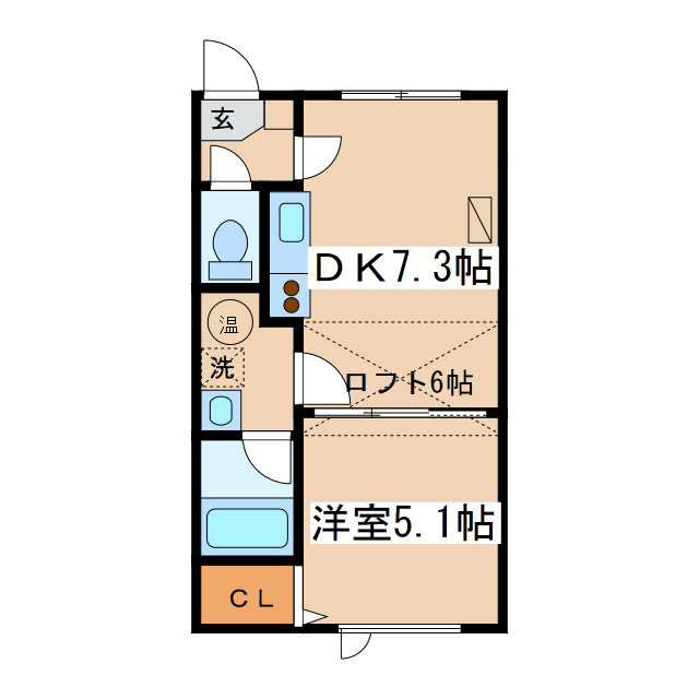 アーバンエステート浪花Ｋの間取り