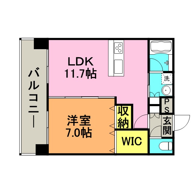 エトランゼ東櫛原15の間取り