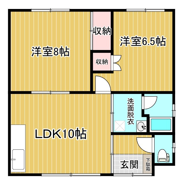 西14北6借家（4-12-2）の間取り