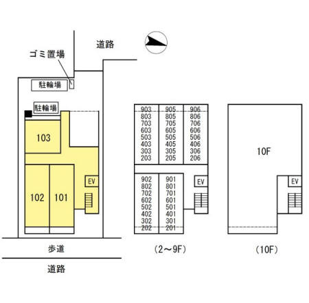 アロフトの区画図