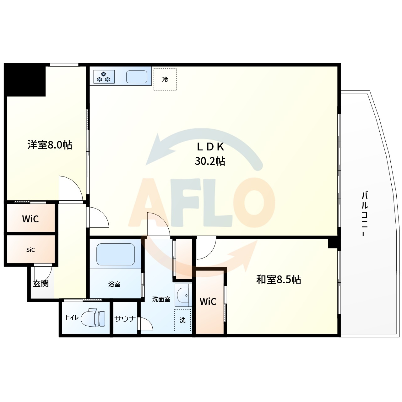 プレジオ北浜　中大江小学校区の間取り|プレジオ北浜　間取り