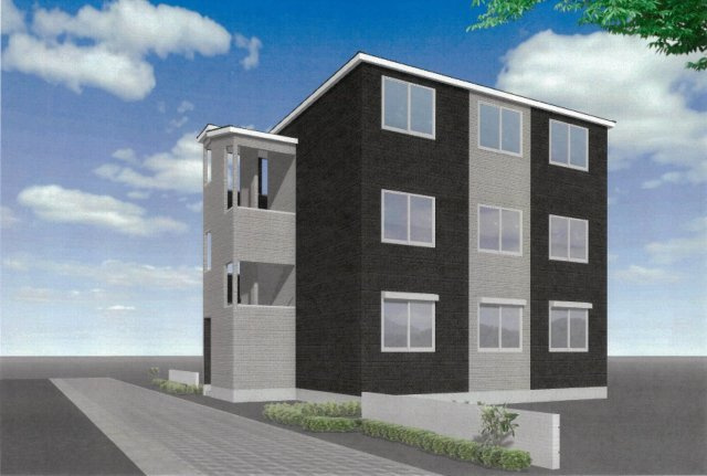 千葉県船橋市飯⼭満町2丁目　共同住宅建築条件付き売地の外観パース|参考イメージパース