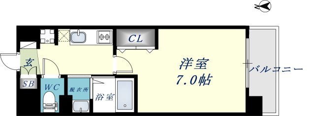Luxe布施東の間取り