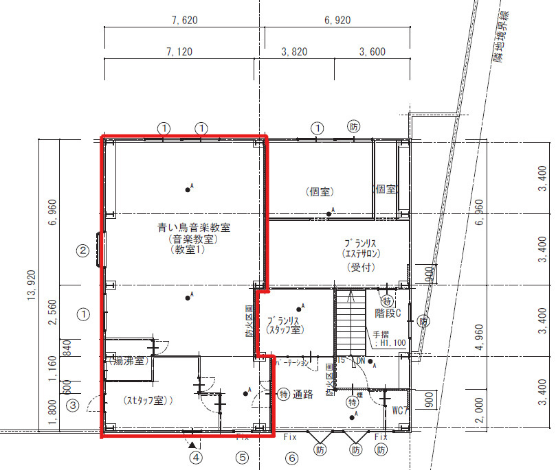 草津市野路町の店舗事務所の間取り