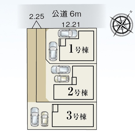 【区画図】 | 静岡市駿河区下川原1丁目 2期 新築一戸建て 1号棟 | 1号棟の区画図です
