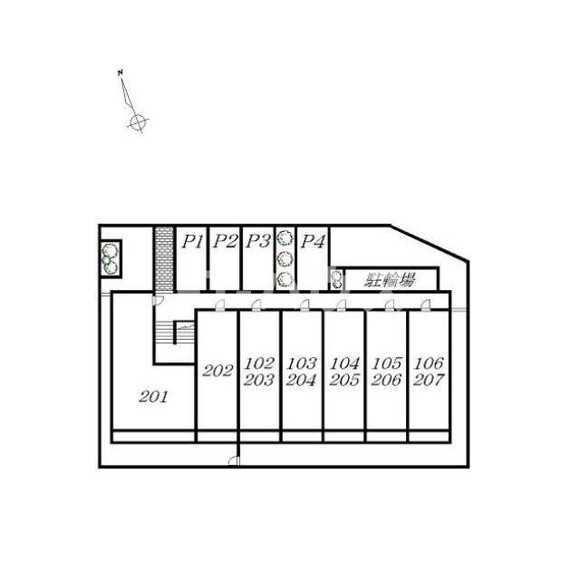 アムール 久々田の区画図