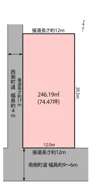 本巣郡北方町高屋の土地図