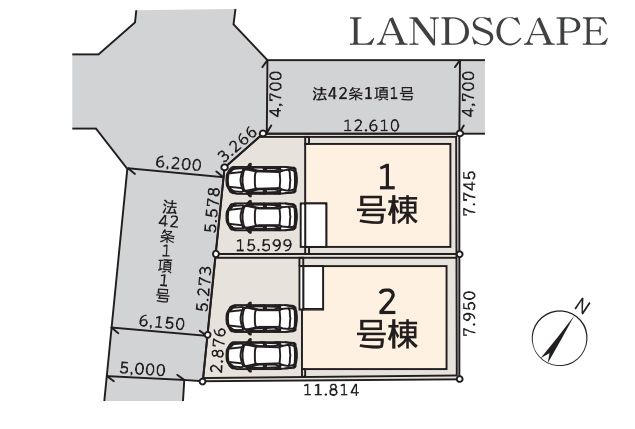 中央区光が丘３丁目新築戸建て　2号棟の区画図|区画図「中央区光が丘3丁目新築戸建て」