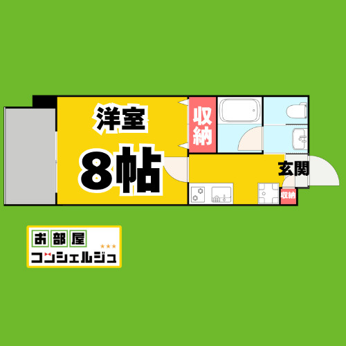 レジデンス名古屋吹上(旧:プライマル名古屋吹上)(FR1ヶ月※賃料のみ)の間取り