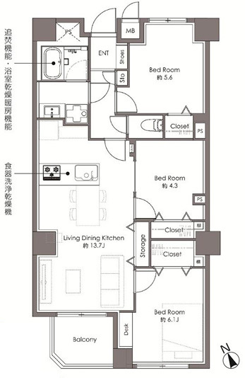 ヴィンテージ高円寺南の間取り