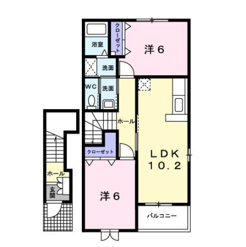 ラフレシールスクエアＢの間取り