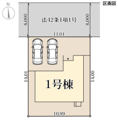 リーブルガーデン宇治市伊勢田町名木1丁目の区画図