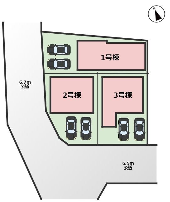 Re・Terrechez名東区小井堀町1期｜名古屋市の戸建ならホームアップの区画図