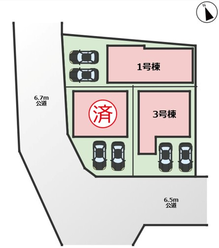 Re・Terrechez名東区小井堀町1期｜名古屋市の戸建ならホームアップの区画図