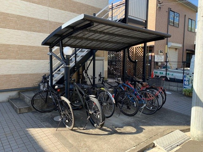 【その他共用部分】 | レオパレスグリーンハート | 駐輪場　原付＆自転車のみ駐輪可能