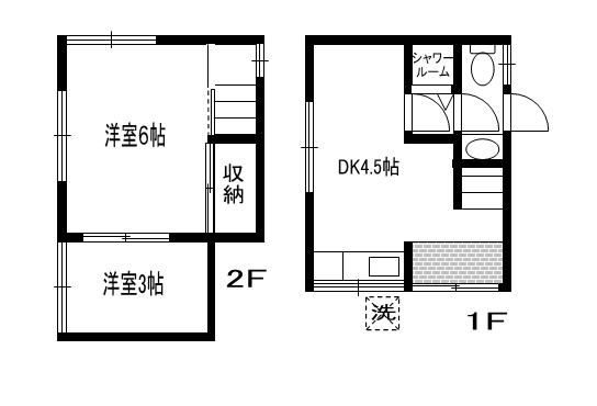 下神明貸家の間取り|間取り