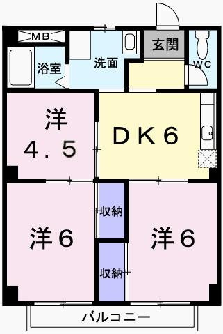 パルネット辻井の間取り