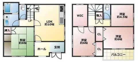 「リフォ済」「角地」宮下2丁目　築32年の間取り