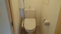 落ち着いた色調のトイレです