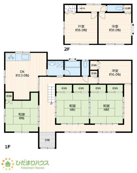 【間取り】 | つくば市柴崎　中古戸建 | 広々和室で開放的な暮らし！