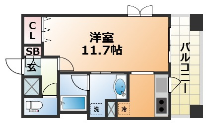 プレジール三ノ宮の間取り