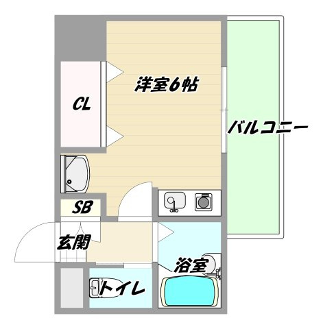 大阪市淀川区宮原２丁目の賃貸マンションの間取り