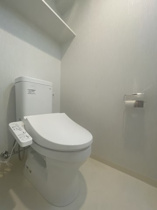 落ち着いた色調のトイレです