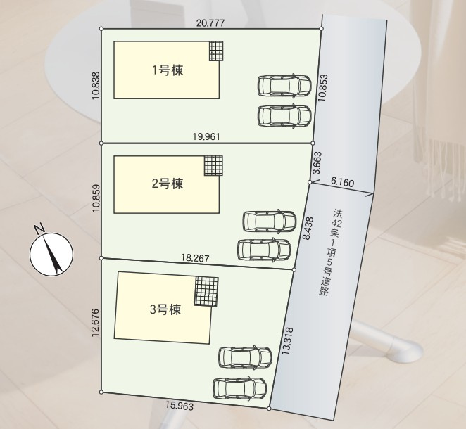 東海村東海第6　1号棟　新築戸建の区画図