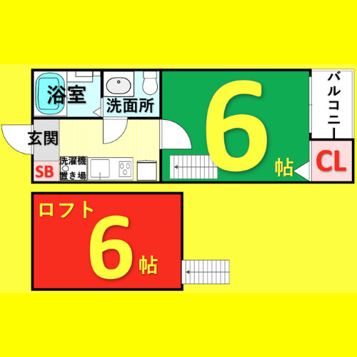 エスポワール本陣　名古屋市賃貸　仲介手数料無料の間取り