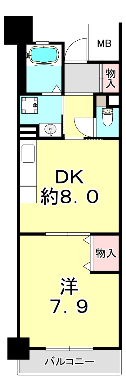 ハートフル湊川1号棟の間取り