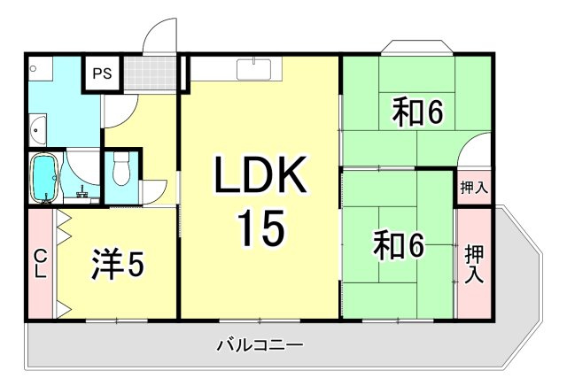 ヴューテラス宝塚の間取り