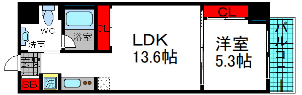 Uresidence Temmabashiの間取り|現状有姿