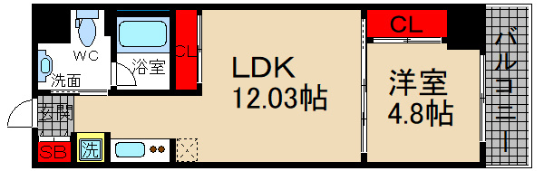 Uresidence Temmabashiの間取り|現状有姿