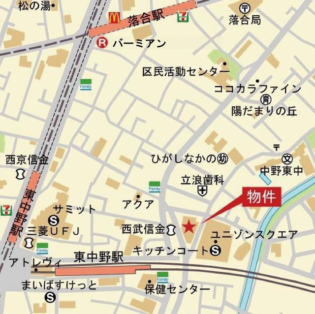 パークタワー東中野グランドエアの地図