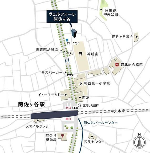 ヴェルフォーレ阿佐ヶ谷の地図