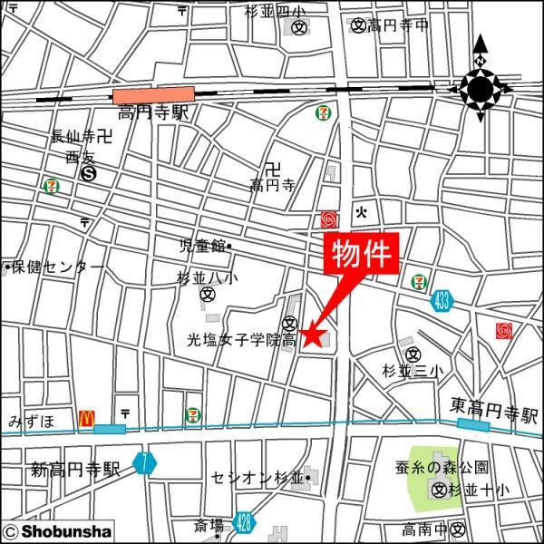 八景舎高円寺南Ｂの地図