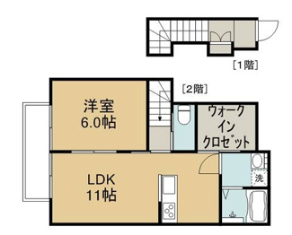 【間取り】 | Shiny villa川南 | 1LDK