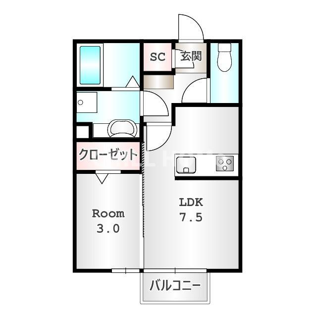 アルファベット　Ⅱの間取り|当社、チルホームのHPもご覧ください(^^)/物件情報多数♪