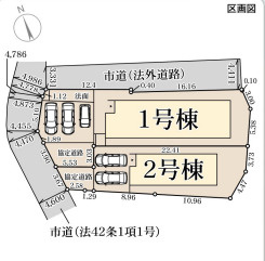 リーブルガーデン甲賀市水口町新城の区画図