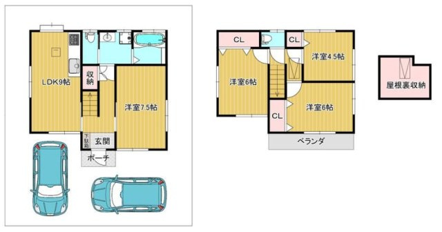 板橋区赤塚4丁目　中古戸建の間取り|間取り図

現地ご見学希望・資料請求などお気軽にお問い合わせ下さい！
03-5990-5201